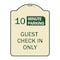 Signmission Guest Check in Choose Your Limit Minute Parking Heavy-Gauge Aluminum Sign, 24" x 18", TG-1824-23932 A-DES-TG-1824-23932 - alternate 1